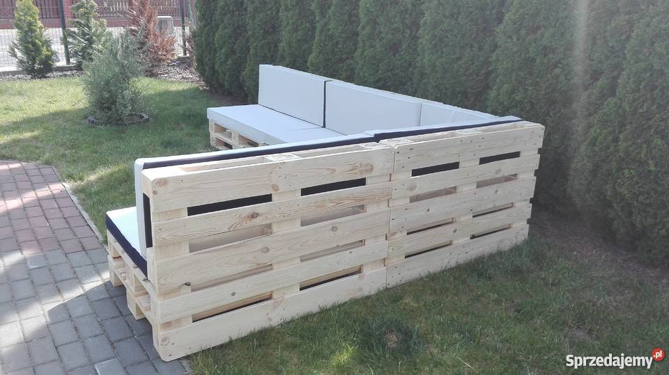 Duży Narożnik z palet EURO meble z palet Leszno 80cm Komplety mebli wielkopolskie