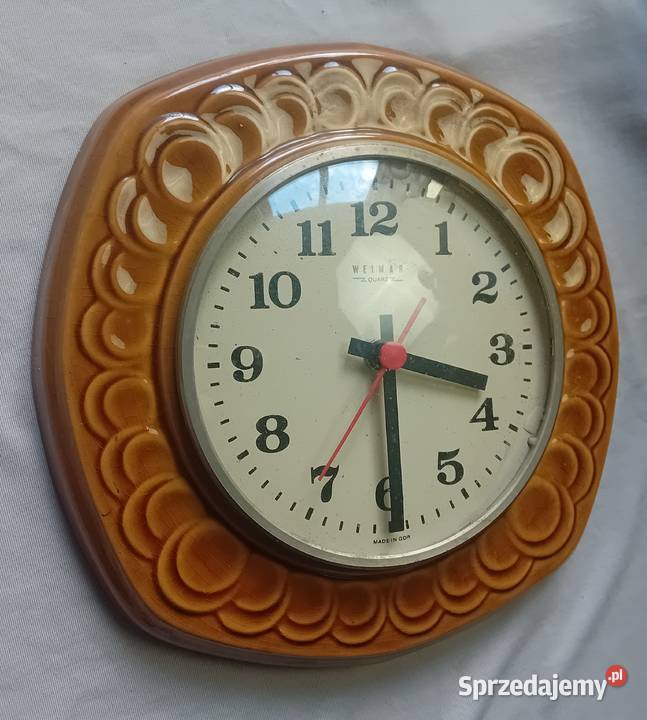 Zawieszany ceramiczny zegar kuchenny Weimar Koźminek