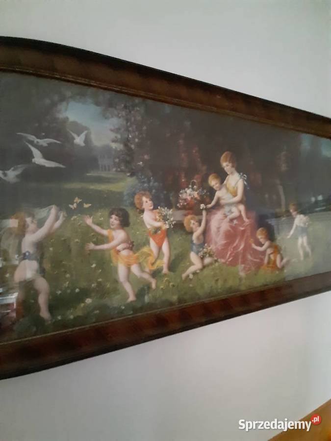 Stary obraz szkłem 130x63 Stronie Śląskie