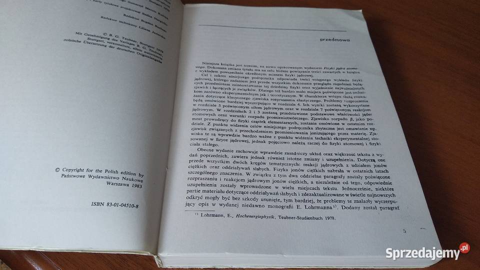 Fizyka jądrowa Theo MayerKuckuk 1987 Gdańsk