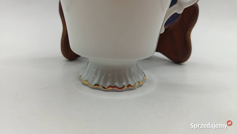 Filiżanka ze spodkiem porcelana kostna biała w lubelskie Zamość