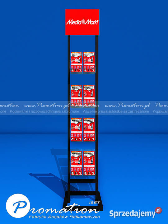 Stojak mobiny na kółkach na ulotki foldery Warszawa