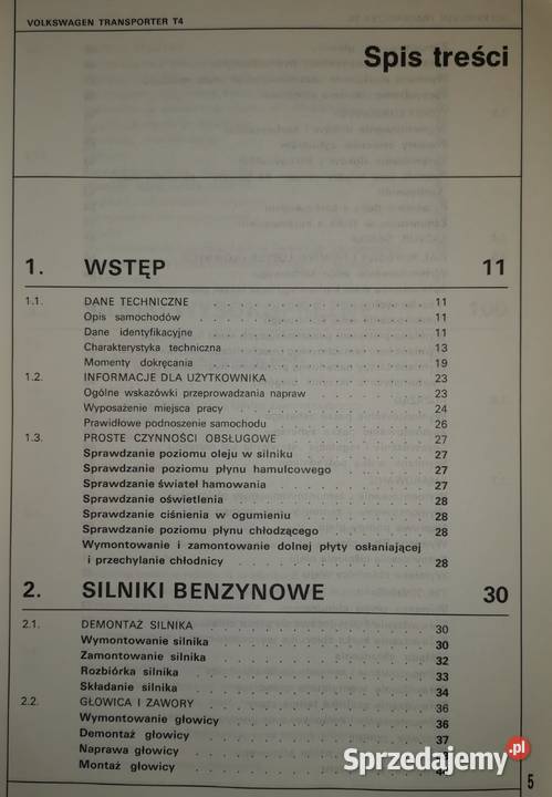 VW Transporter T4 Obsługa i Naprawa Szczytna