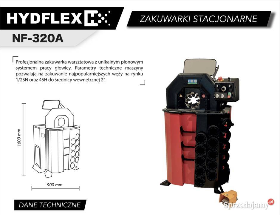 Zakuwarka do węży hydraulicznych PIONOWA NF320A Produkcja Warszawa sprzedam
