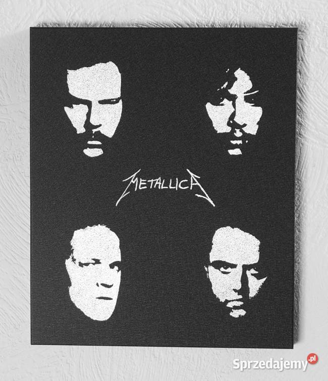 Metallica Obraz ręcznie grawerowany ... Staloryt