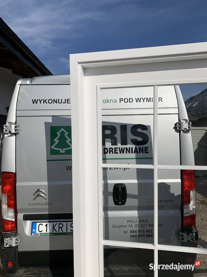 DRZWI sosna BIAŁE francuskie szpros FRANCUSKIE Drzwi i okna Bobrowo