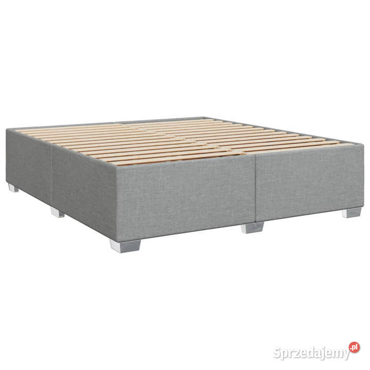 Łóżko kontynentalne z materacem jasnoszare 150cm sprzedam