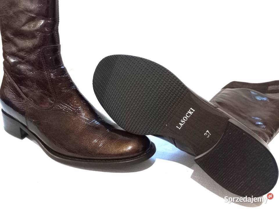 Buty brązowe Kozaki damskie r 375 Lasocki NOWE Kozaki Białystok
