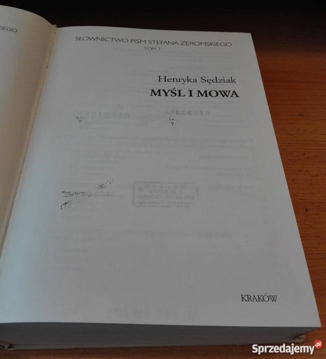 Słownictwo pism Stefana Żeromskiego T 7 Myśl i Kultura i Rozrywka Gdańsk