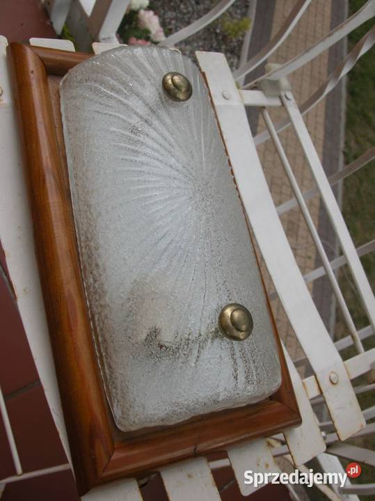 kinkiet plafon drewno i szkło Gorzów Wielkopolski sprzedam