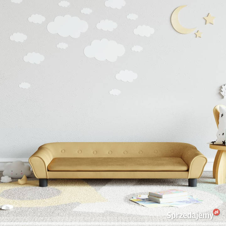 Sofa dzieci brązowa 100x50x26 aksamit WM3196398 Warszawa