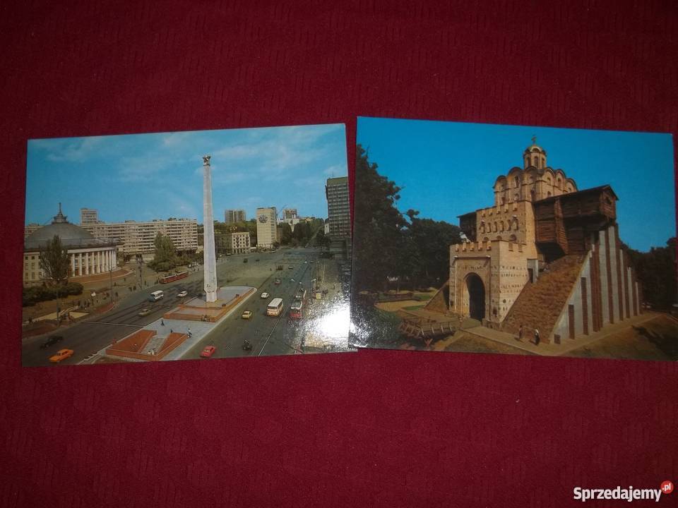 Pocztówki z Kijowa z 1985r zestaw 10nie zapisane Łódź