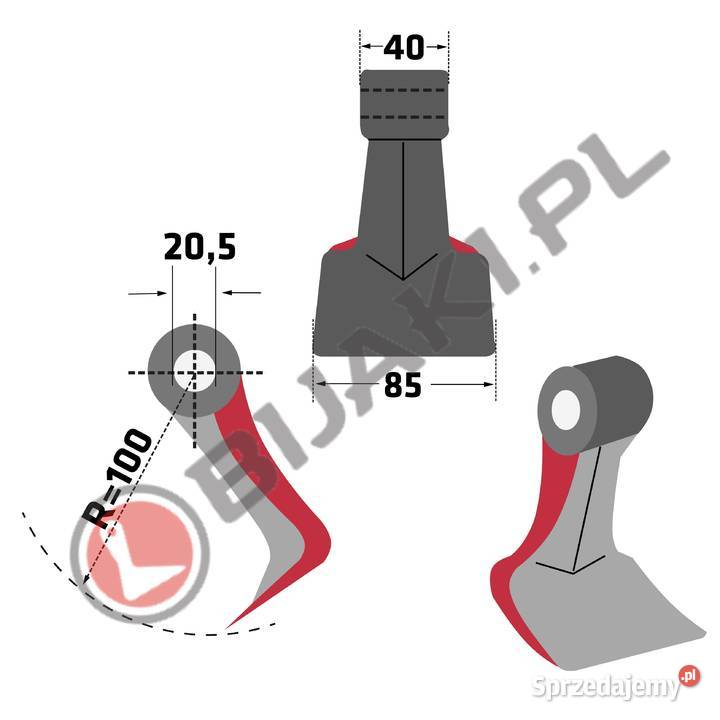 Bijak młotkowy M3720 do mulczerów Agrimaster Chmielniki