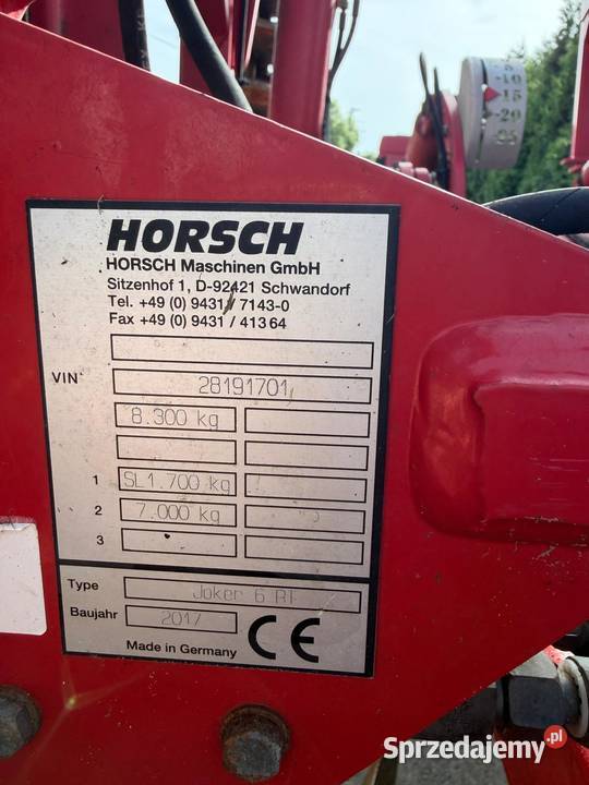 Brona talerzowa agregat uprawowy Horsch Joker 6 nieuszkodzony Nowa Ruda