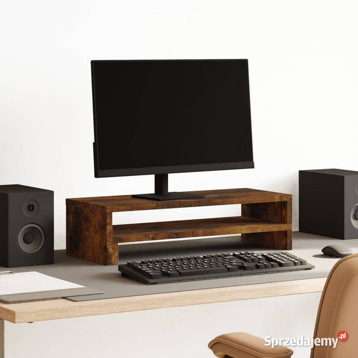 Podstawka pod monitor przydymiony dąb 54x22x15 Warszawa sprzedam