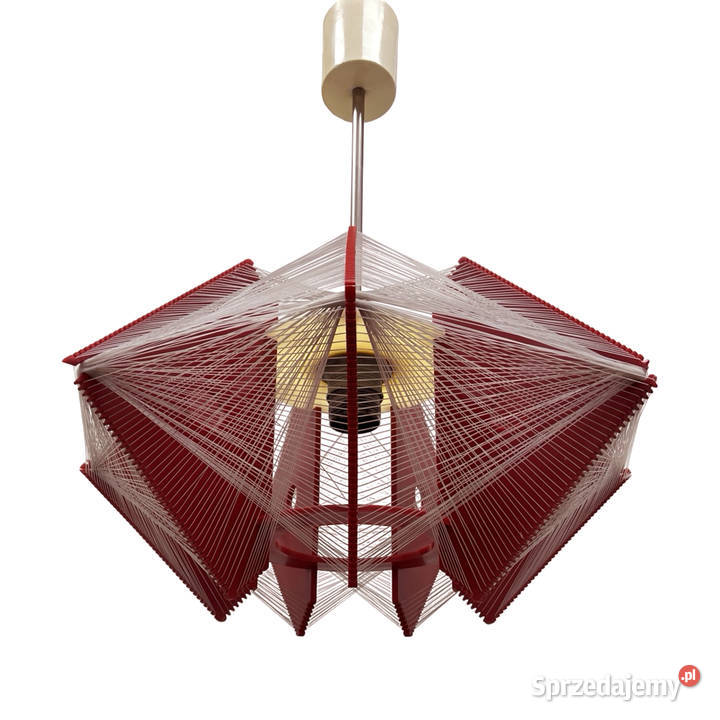 Lampa żyłkowa Rozwój Kłobuck polski design prl Lampy wiszące Warszawa sprzedam