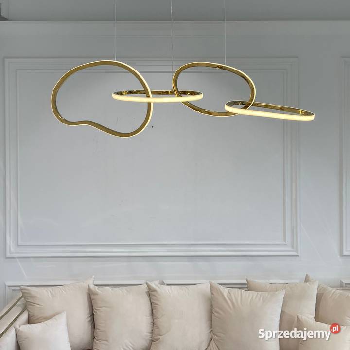 Lampa nowoczesna LED okrągła z połyskiem ringi Warszawa