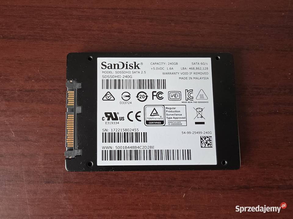 Dysk SSD Sandisk Ultra II 240GB Dyski łódzkie Łódź