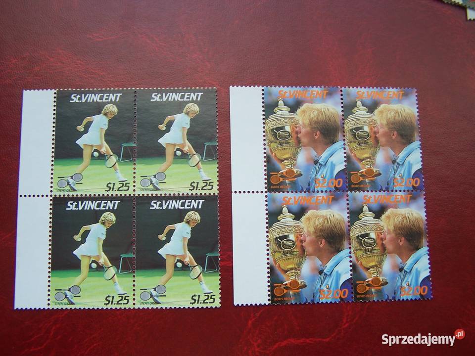 St Vincent 1988 MNH 4x Sport Tenis Lendl Beker S
