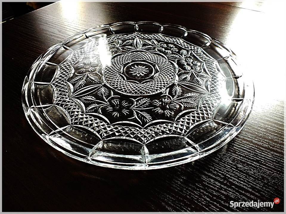 Duży Talerz kryształowy Patera 31 z lat 4050
