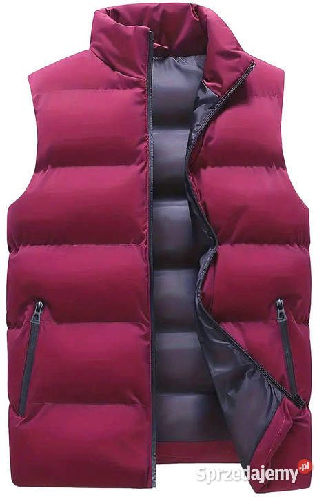 Nowa puchowa kamizelka bordowa M Gliwice sprzedam