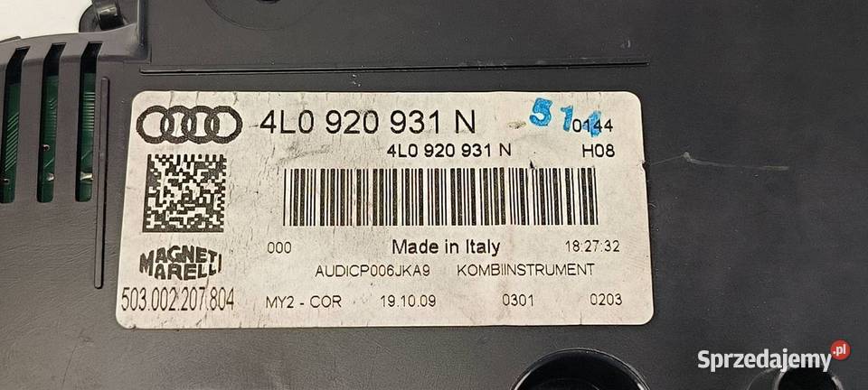 LICZNIK ZEGAR AUDI Q7 4L0920931N sprzedam