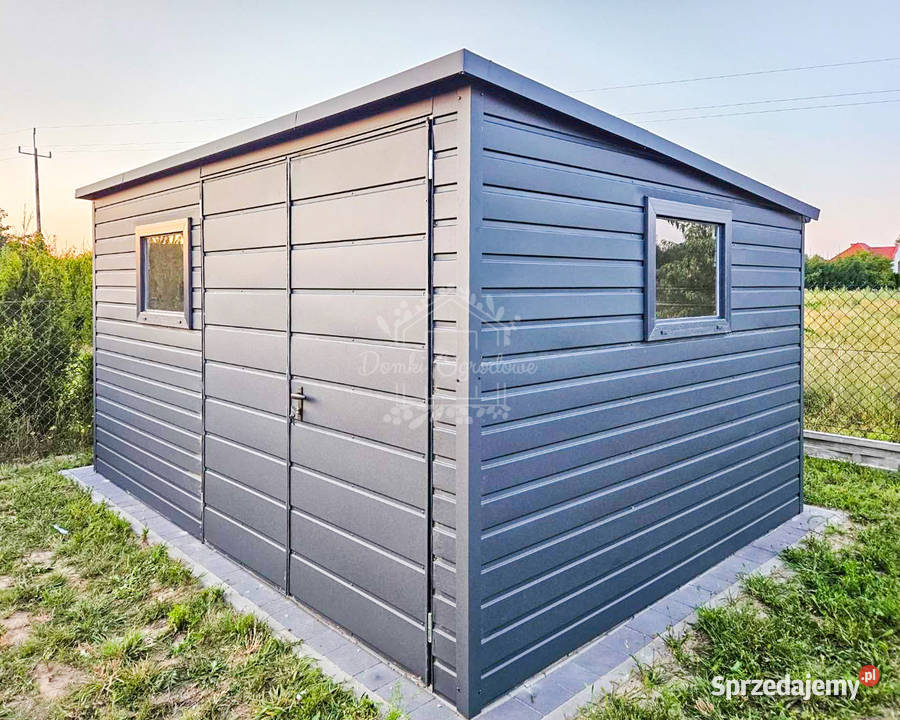 Domek ogrodowy 4x3m brama dwuskrzydłowa 2x okno Toruń