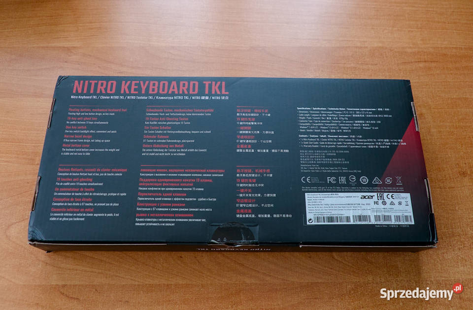 Klawiatura gamingowa ACER NITRO TKL NKW 120 Elektronika podkarpackie