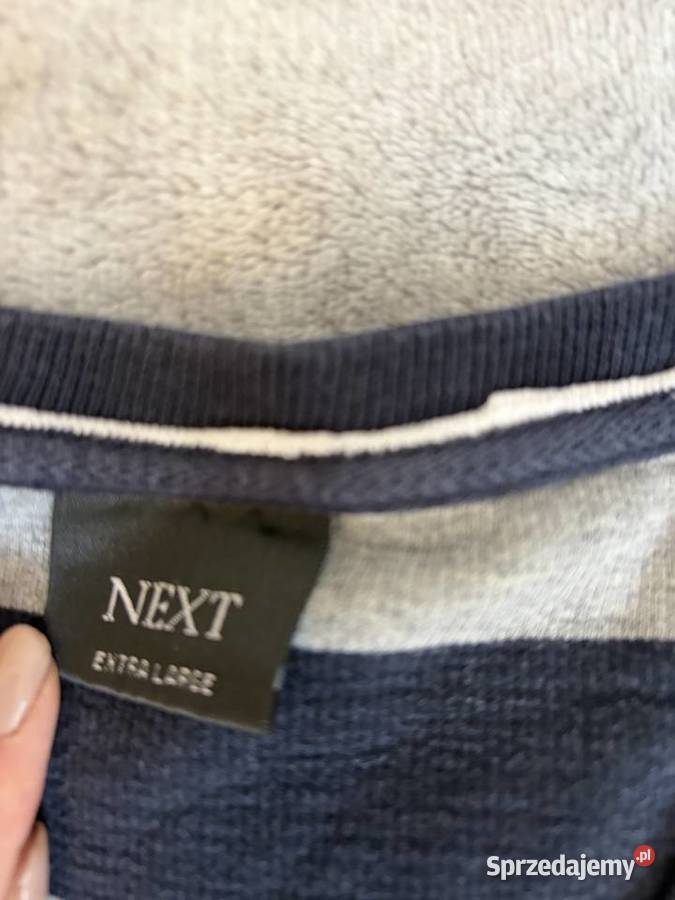 Sweter bluza w paski z dekoltem w serek Jasło