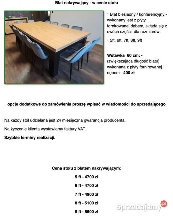 Stół bilardowy Werona z blatem nakrywającym 8 ft Łódź