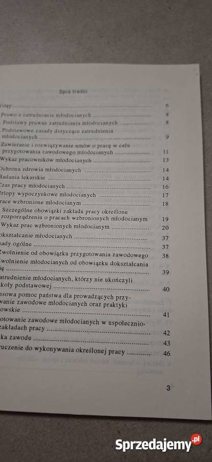Unikat Ochrona pracy młodocianych 1993 Pierwsze Antykwariat Poznań