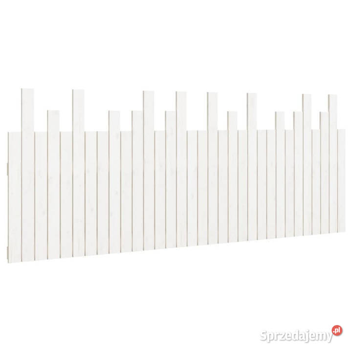 Wezgłowie łóżka białe 204x3x80 lite drewno Warszawa