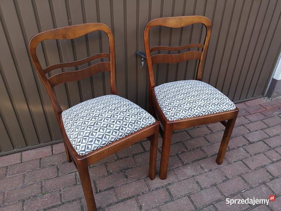 Krzesła ARTDECO Stare Antyk Komplet 2 Sztuki Swarzędz
