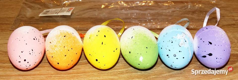 Zestaw 6 styropianowych pisanek wielkanocnych Gliwice
