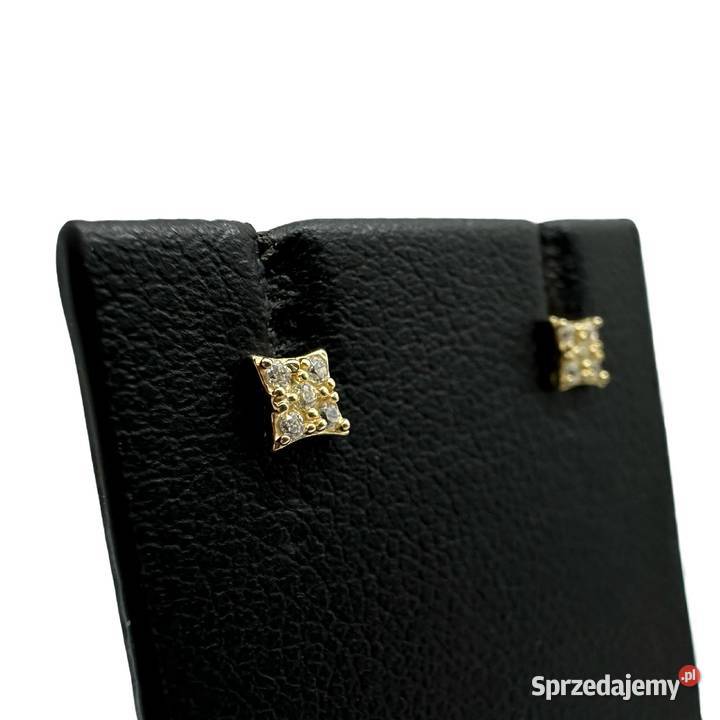 Nowe złote kolczyki pr 585 063g warmińsko-mazurskie sprzedam