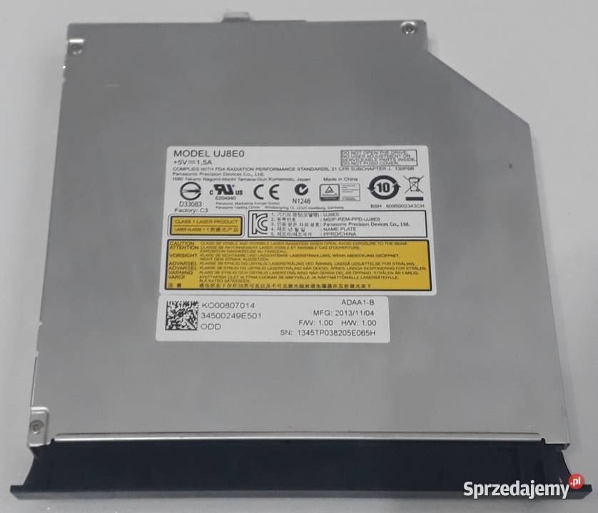 Części zamienne nagrywarka klawiatura notebook Otyń