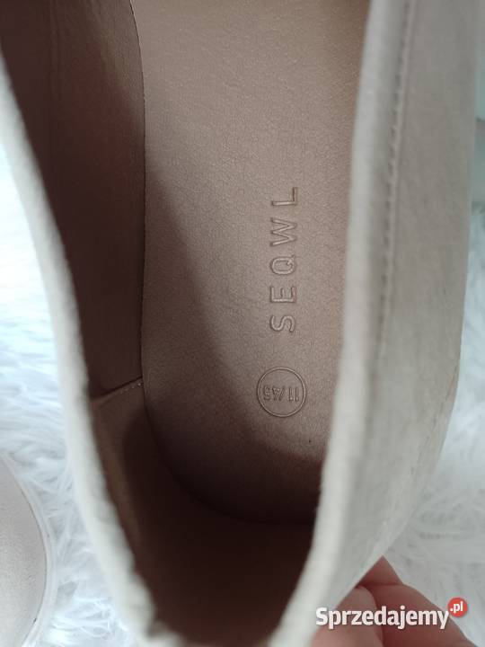 4511 SEQWL Szare mokasyny loafersy z Londynu Kraków