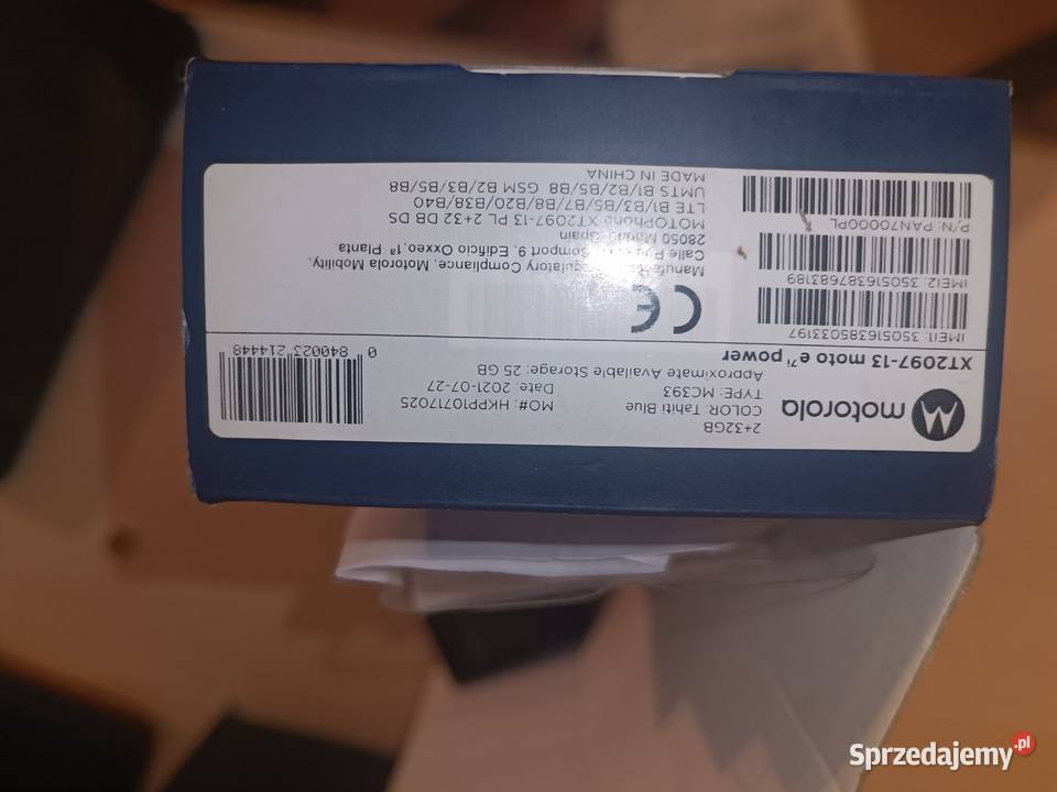 Smartfon motorolla e7i power 5000mAh dual sim Warszawa sprzedam
