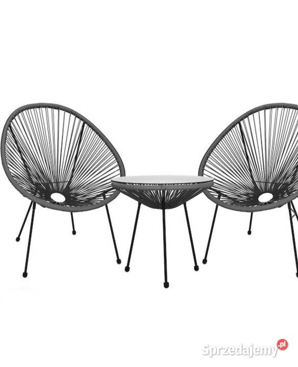 krzesło ogrodowe rattanowe czarne sprzedam