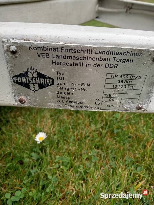 Przyczepka lekka Schwermaschinenbau hp 401A Rejowiec Fabryczny