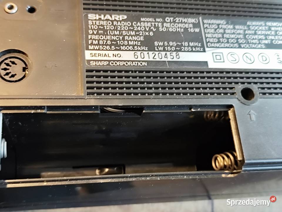 turystyczny radioodtwarzacz Sharp QT27 Stargard
