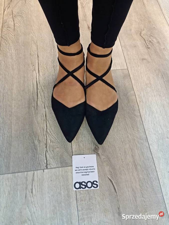 40 ASOS Design Czarne baleriny wieczorowe z Kraków