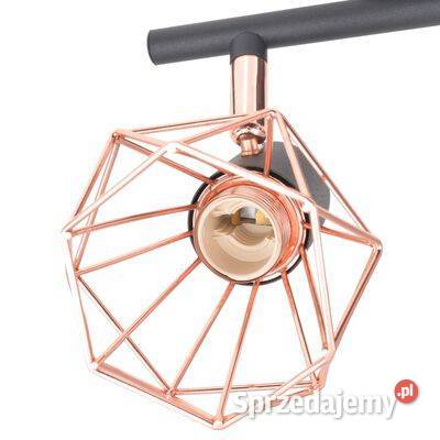 Lampa sufitowa z 4 żarówkami E14 czarno Warszawa