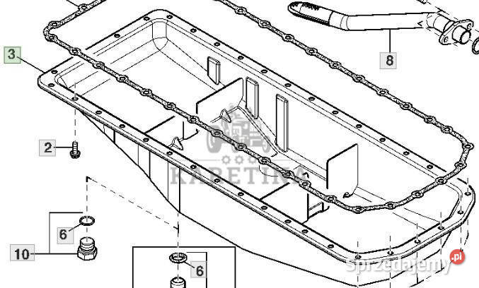 John Deere 6068HLA73 6920 6920S Słupek Blok Jastrzębniki