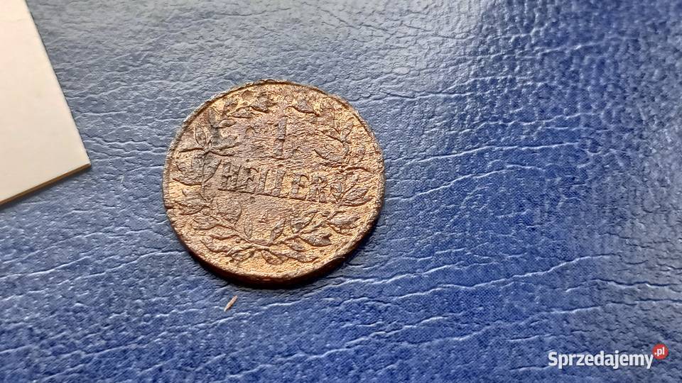 Stare monety 1 halerz 1913 A Niemiecka Afryka Lesko