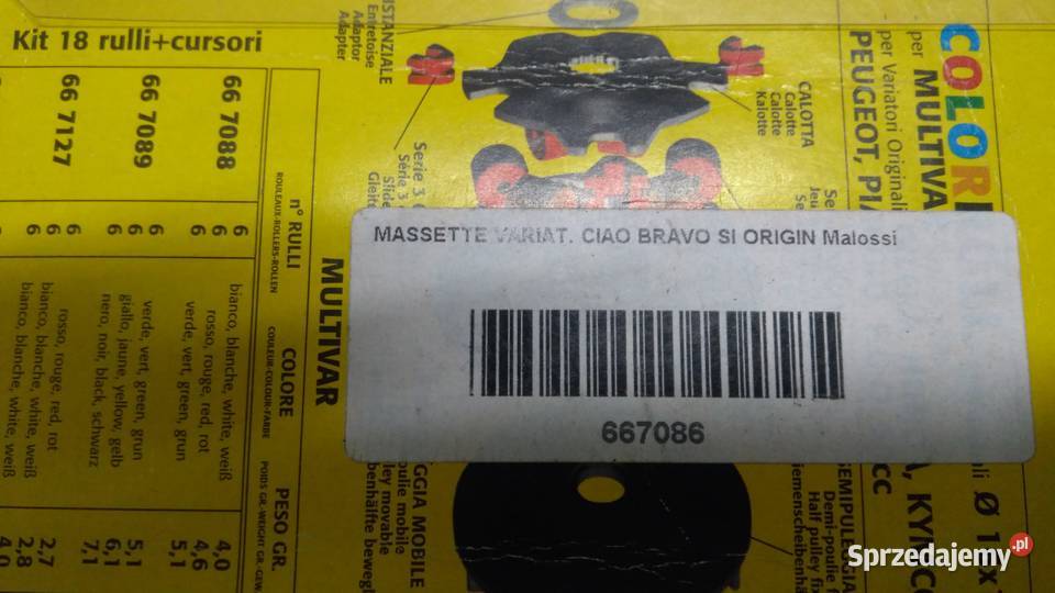 Rolki wariatora Malossi 16x13 PIAGGIO CIAO BRAVO Części i akcesoria motocyklowe Bielsk Podlaski sprzedam