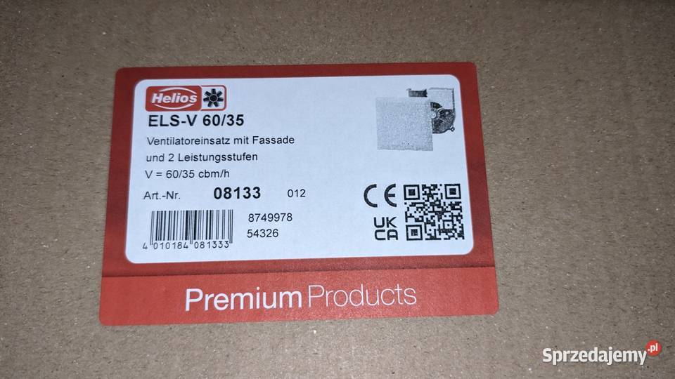 Wentylator Helios nówka łazienka kuchnia Klimatyzacja i wentylacja mazowieckie Warszawa sprzedam