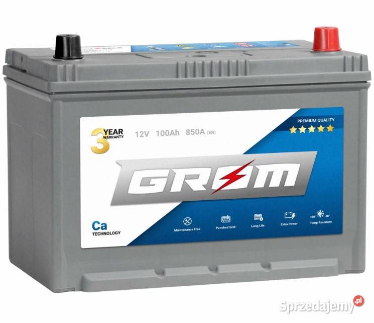Akumulator GROM Premium 100Ah 850A Japan Prawy