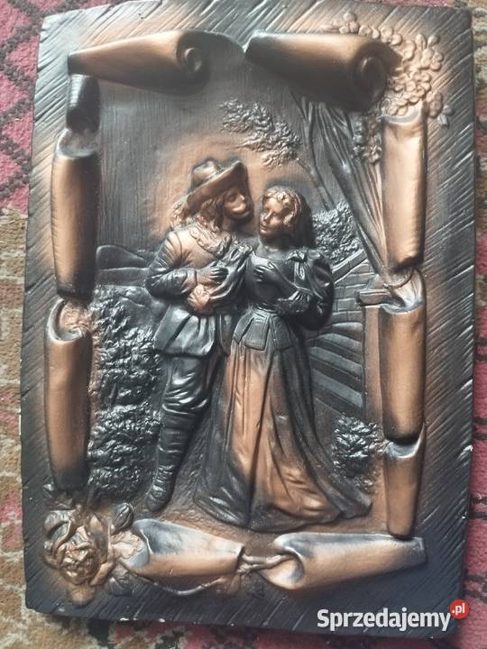 Płaskorzeźba z gipsu Romeo i Julia Przejęsław sprzedam