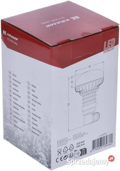 Lampa błyskowa LED niska 15W 1224V pomarańczowa małopolskie Kamionna